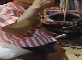 Lad enjoys a beer with his boner sticking out